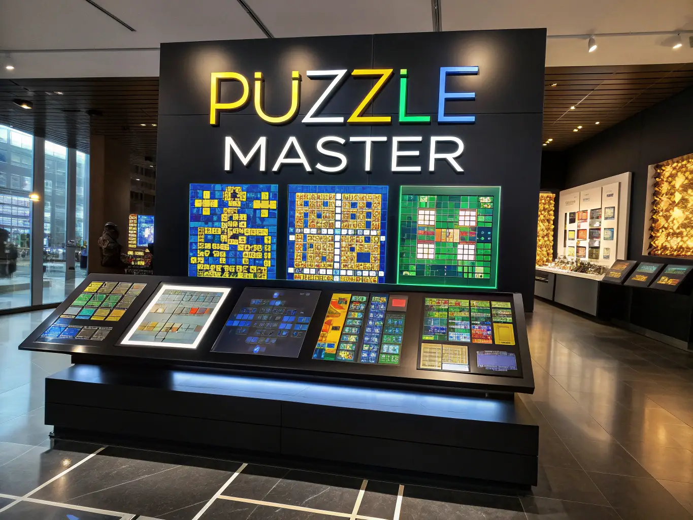 A screenshot of Zhengtu International's AI-powered puzzle generation feature, showcasing a dynamically created puzzle layout with varying difficulty levels.